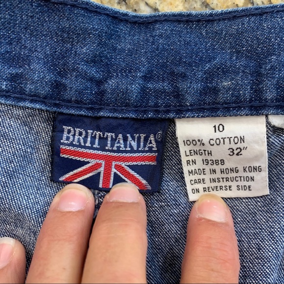 BRITANNIA VINTAGE Pleated Mom Jeans High Waist - Picture 10 of 12